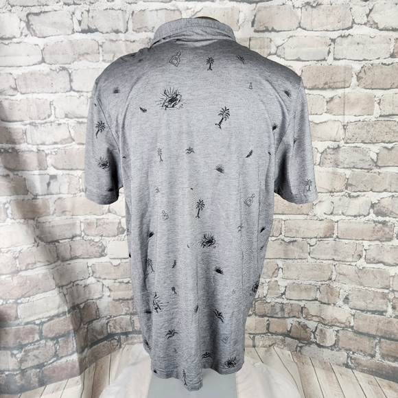 Travis Mathew Ice Breaker Performance Pique Polo Shirt Heather Gray Size - Picture 10 of 15